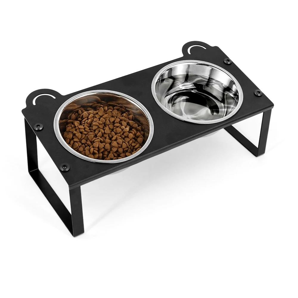 Cute Cat Ear Design Iron Double Cat Bowl Rack Non-slip and Durable for Multiple Cats High - Quality Iron Cat Feeding Bowl Stand
Cute Cat Ear Design Iron Double Cat Bowl Rack Non-slip and Durable for Multiple Cats High - Quality Iron Cat Feeding Bowl Stand