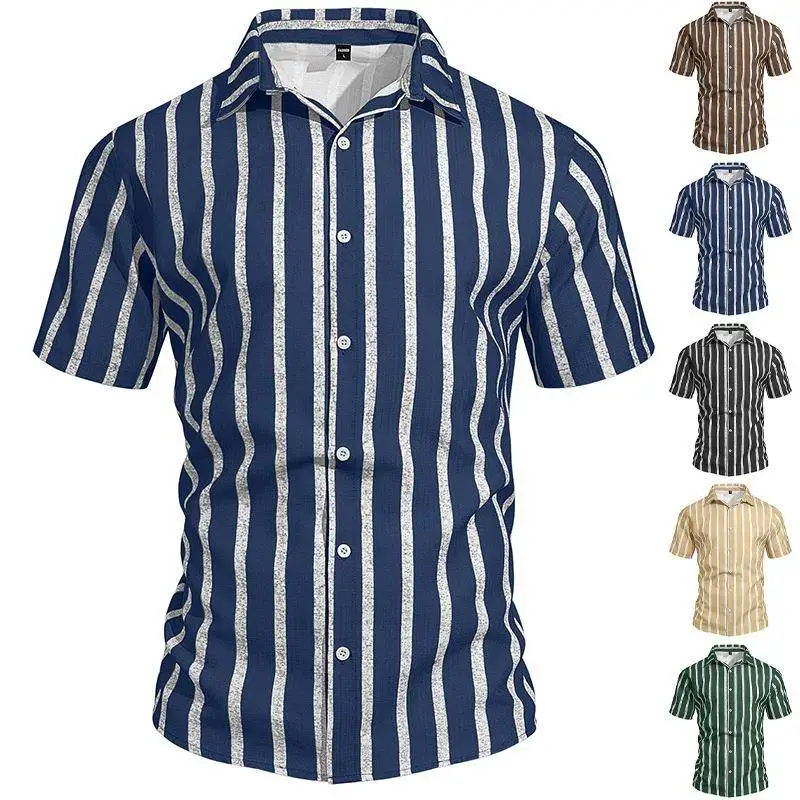 Men's Summer New Style Short Sleeve Collared Striped Holiday Shirt Beachwear T-Shirt Comfortable Breathable Easy Care for Men
Men's Summer New Style Short Sleeve Collared Striped Holiday Shirt Beachwear T-Shirt Comfortable Breathable Easy Care for Men