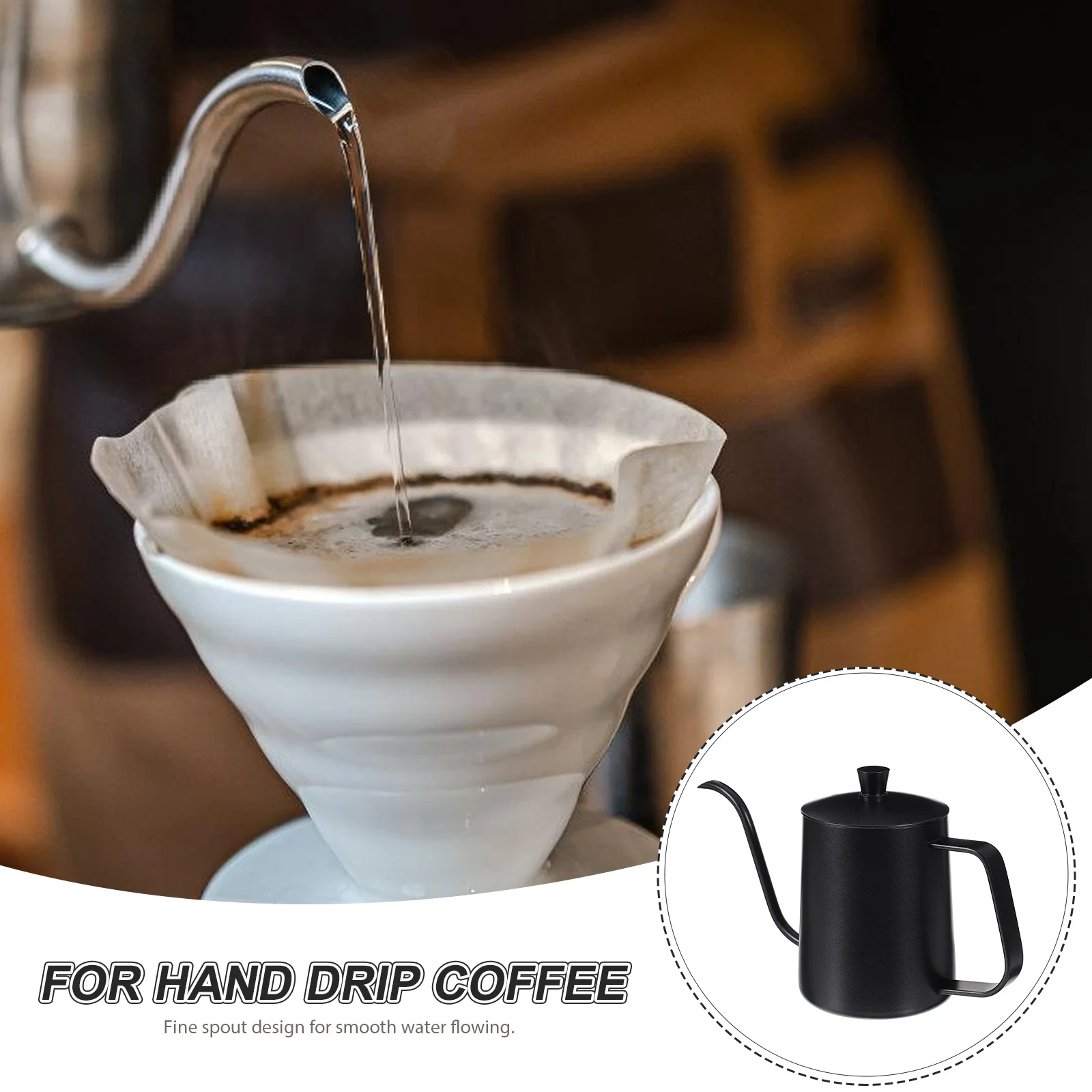 Coffee Kettle Stainless Steel Long Spout Safe Tea Coffee Water Storage Kitchen Bar Utensil
Coffee Kettle Stainless Steel Long Spout Safe Tea Coffee Water Storage Kitchen Bar Utensil