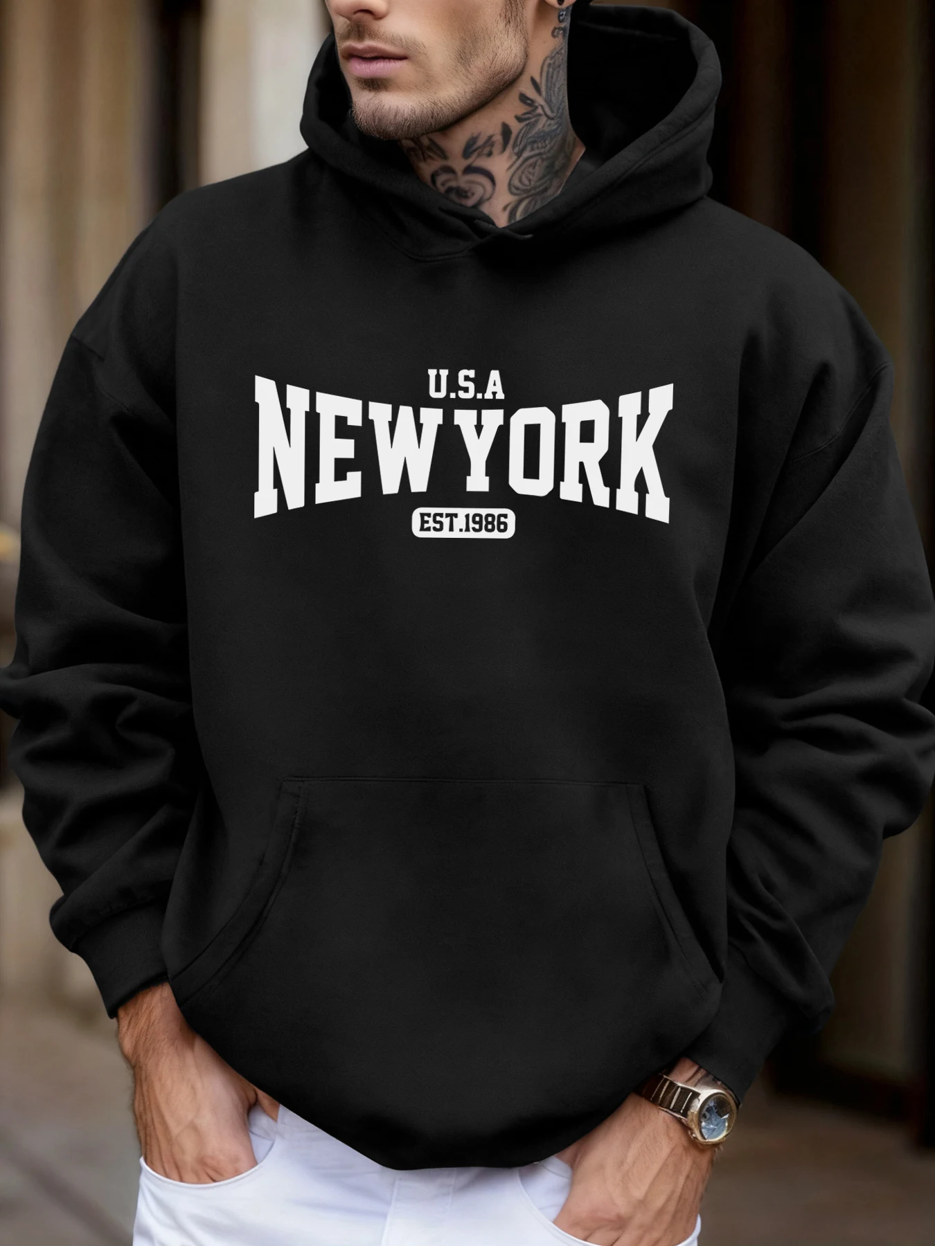 Мужские и женские осенние повседневные толстовки с принтом USA New York Est 1986, модные уличные флисовые худи с карманами, одежда для бега
Мужские и женские осенние повседневные толстовки с принтом USA New York Est 1986, модные уличные флисовые худи с карманами, одежда для бега