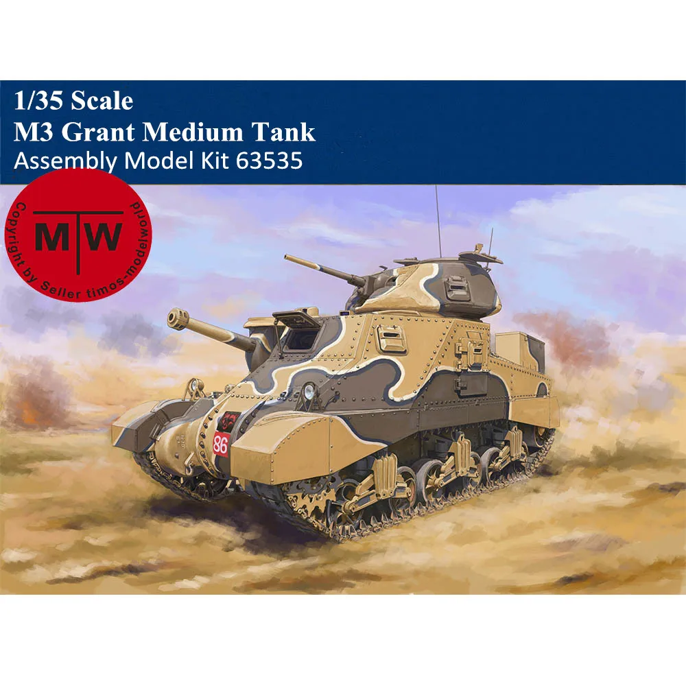 I Love Kit 63535 1/35 Scale M3 Grant Medium Tank Military Plastic Assembly Model Kits
I Love Kit 63535 1/35 Scale M3 Grant Medium Tank Military Plastic Assembly Model Kits