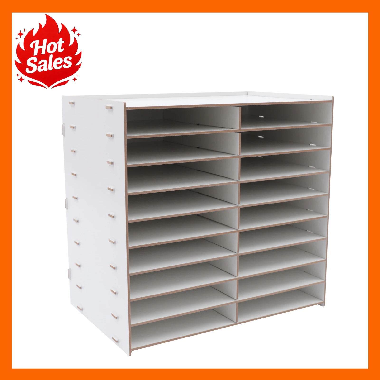 Bymaocar 1PCS Desktop File Organiser 9 Tier White Wooden File Storage Rack for Office Desk Home Vertical Space Saving Document Holder Sturdy 0.2in Thickened Fiberboard 4kg Capacity Per Layer Modern Simple Style 20.39x12.99 Inch
Bymaocar 1PCS Desktop File Organiser 9 Tier White Wooden File Storage Rack for Office Desk Home Vertical Space Saving Document Holder Sturdy 0.2in Thickened Fiberboard 4kg Capacity Per Layer Modern Simple Style 20.39x12.99 Inch