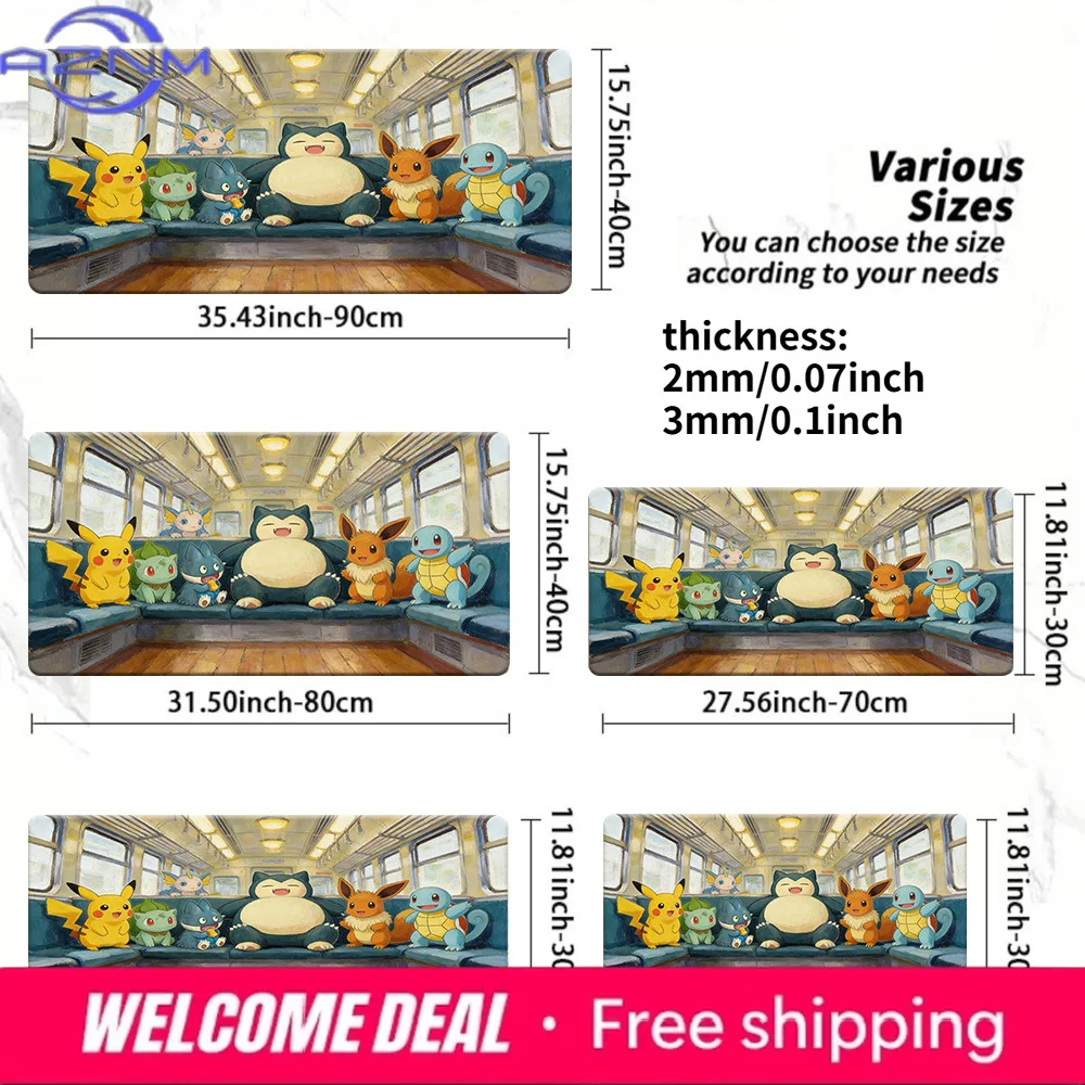 Pokemon Train Ride Adventure Gaming Mouse Pad with Non-Slip Rubber Base
Pokemon Train Ride Adventure Gaming Mouse Pad with Non-Slip Rubber Base