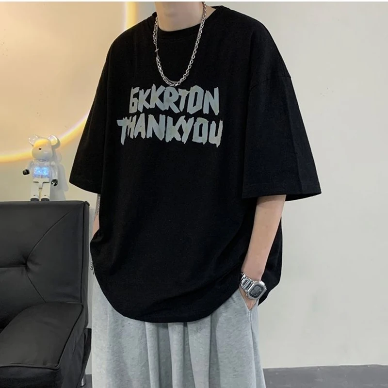 Fashion O-Neck Short Sleeve Casual Printed Letter T-Shirts Men Clothing 2024 Summer New Loose Korean Tops All-match Tee Shirt
Fashion O-Neck Short Sleeve Casual Printed Letter T-Shirts Men Clothing 2024 Summer New Loose Korean Tops All-match Tee Shirt