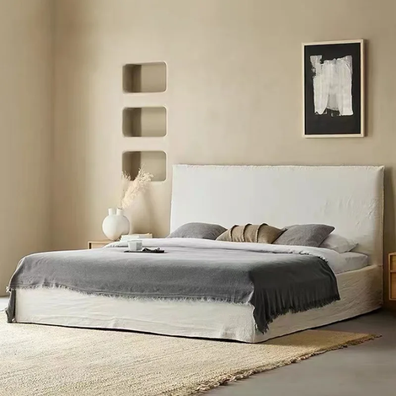 Customizable Nordic wabi-sabi style washed linen double bed
Customizable Nordic wabi-sabi style washed linen double bed