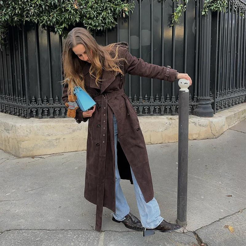 Stylish Trend Overcoat Belted Elegant Women's Long Windbreaker Coat 2025 Fall Elegant Commuting Lady Edgy Outerwears
Stylish Trend Overcoat Belted Elegant Women's Long Windbreaker Coat 2025 Fall Elegant Commuting Lady Edgy Outerwears