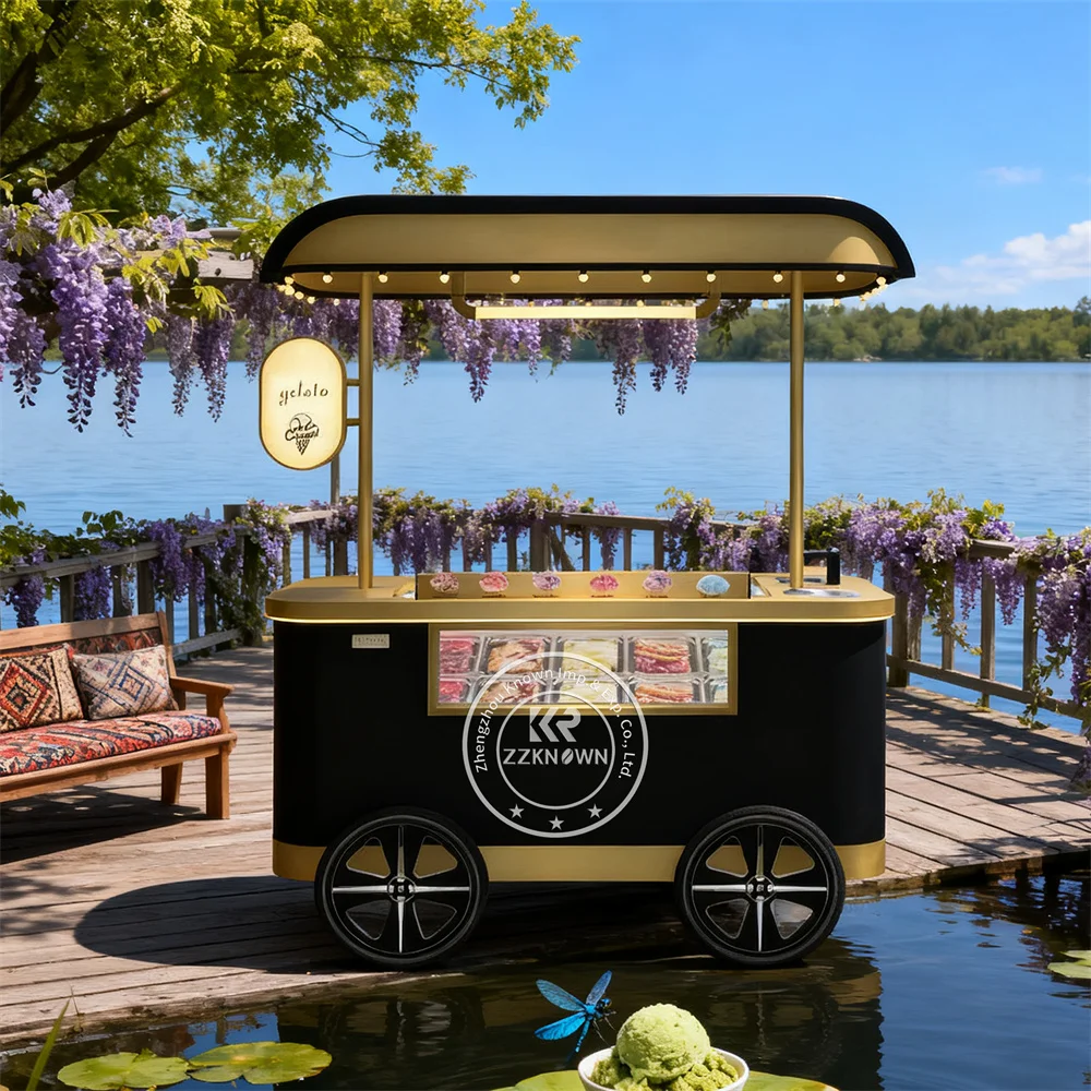 Hot Selling New Ice Cream Display Cabinet Mobile Food Cart Customizable Capacity for Fast Food Retail Use Stainless Steel Frame
Hot Selling New Ice Cream Display Cabinet Mobile Food Cart Customizable Capacity for Fast Food Retail Use Stainless Steel Frame
