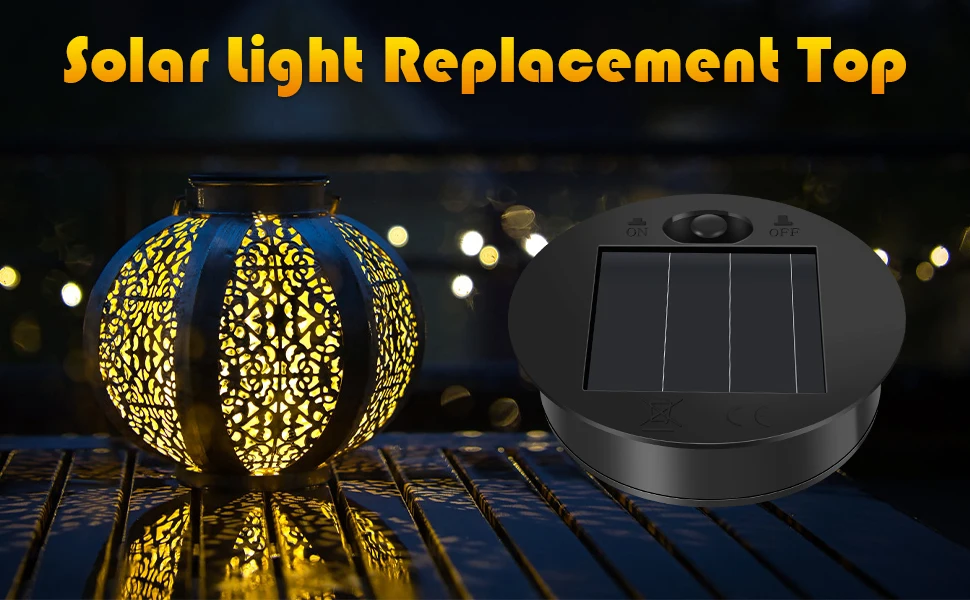 2/4Pcs Solar Lantern Light Replacement Top with 30 LED String Light LED Solar Panel Lantern Lid Round Solar Lights Replacement
2/4Pcs Solar Lantern Light Replacement Top with 30 LED String Light LED Solar Panel Lantern Lid Round Solar Lights Replacement