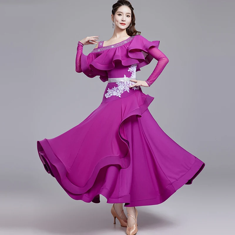 Modern Dance Dress Women's Professional Competition Performance Costume National Standard Waltz Friendship Dance Dresses XH1865
Modern Dance Dress Women's Professional Competition Performance Costume National Standard Waltz Friendship Dance Dresses XH1865