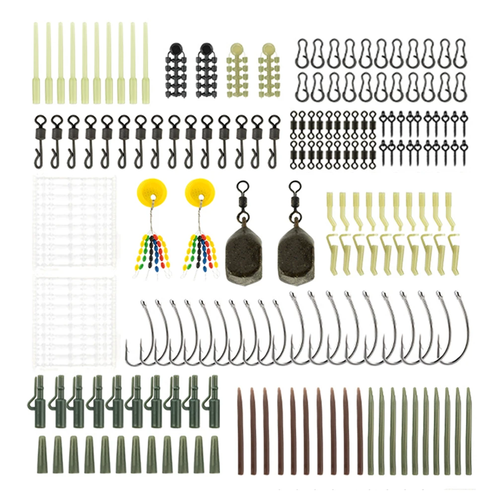 217Pcs Carp Fishing Accessories Set Clip Quick Change Swivel Tail Sleeves Kit Carp Fishing Terminal Fishing Accessories
217Pcs Carp Fishing Accessories Set Clip Quick Change Swivel Tail Sleeves Kit Carp Fishing Terminal Fishing Accessories