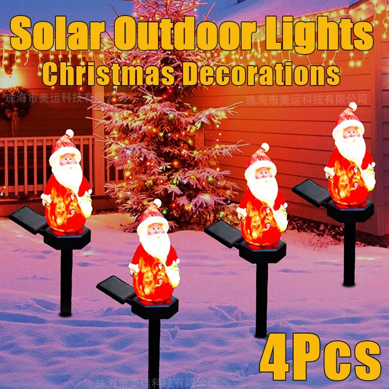4Pcs LED Christmas Solar Power Atmosphere Decorative Lights Resin Garden Landscape Lamps Outdoors Garden Ground Plug-in Lighting
4Pcs LED Christmas Solar Power Atmosphere Decorative Lights Resin Garden Landscape Lamps Outdoors Garden Ground Plug-in Lighting