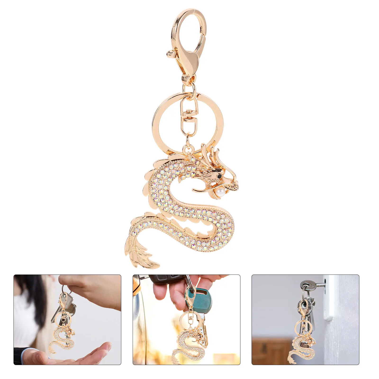 Zodiac Dragon Keychain Metal Fortune Pendant Personalized Bag Hanging Ornaments Rhinestone Crafted Lovely charms dragon pendants
Zodiac Dragon Keychain Metal Fortune Pendant Personalized Bag Hanging Ornaments Rhinestone Crafted Lovely charms dragon pendants