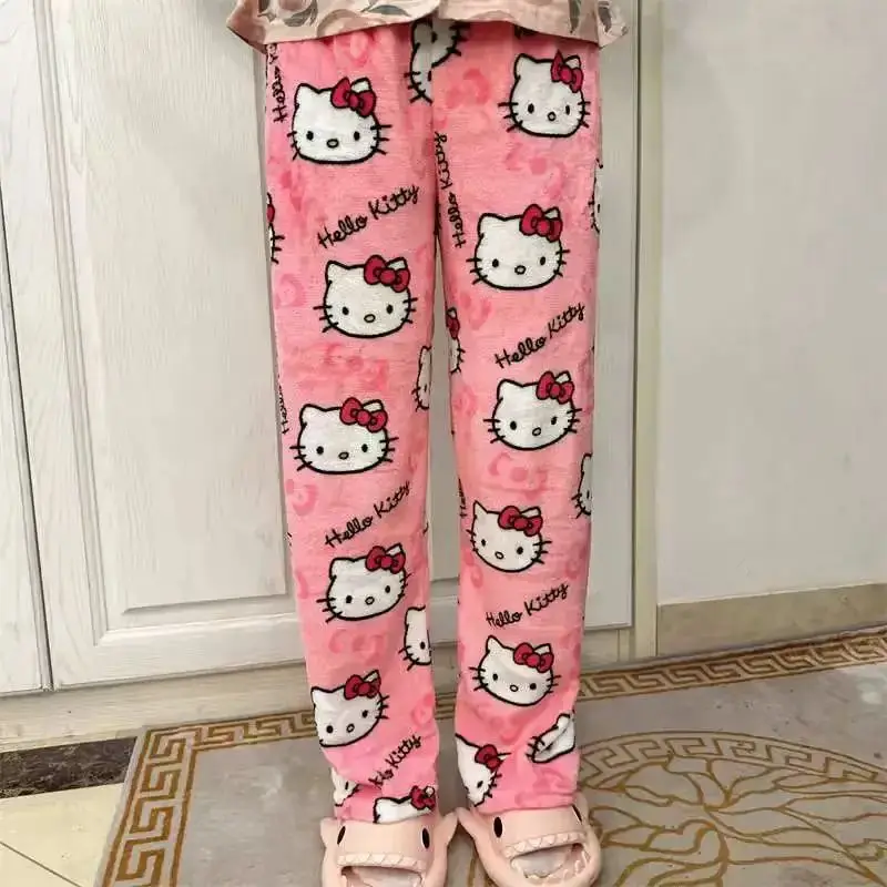 Hello Kitty Cartoon Pajamas Flannel Warm Pajamas Loose And Comfortable Trousers Cute Home Pants Elastic Waist Plush Pants Winter
Hello Kitty Cartoon Pajamas Flannel Warm Pajamas Loose And Comfortable Trousers Cute Home Pants Elastic Waist Plush Pants Winter