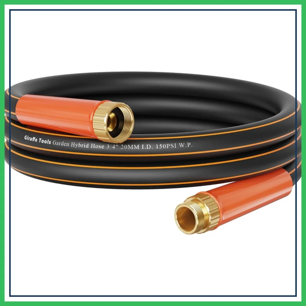 Garden Hose 75ft x 3/4", Heavy Duty Water Hose, Flexible, Lightweight, Male to Female Fittings, 600 PSI
Garden Hose 75ft x 3/4", Heavy Duty Water Hose, Flexible, Lightweight, Male to Female Fittings, 600 PSI