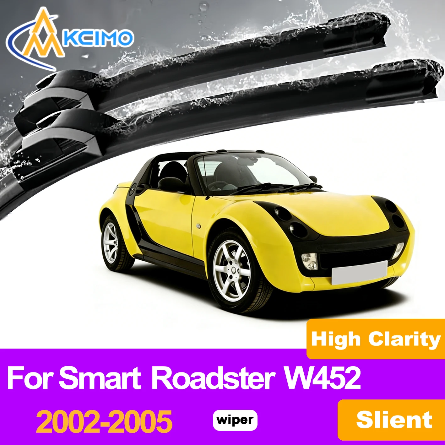 KCIMO 2PCS Front Windshield Wiper Blades For Smart Roadster W452 2002-2005, Crystal Clear Vibration-Free Long-Lasting
KCIMO 2PCS Front Windshield Wiper Blades For Smart Roadster W452 2002-2005, Crystal Clear Vibration-Free Long-Lasting