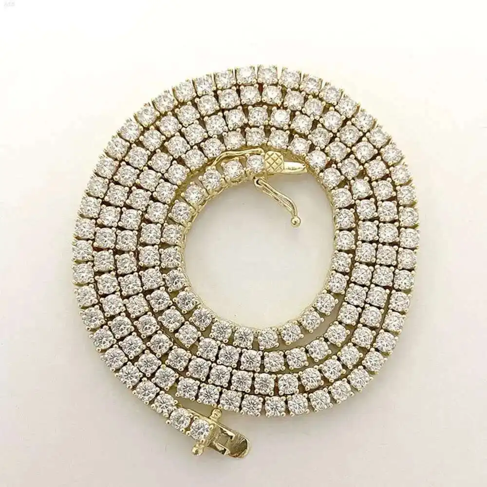 High Quality 925 Sterling Silver Tennis Chain Hip Hop Jewelry 5mm Vvs Tennis Chain Moissanite
High Quality 925 Sterling Silver Tennis Chain Hip Hop Jewelry 5mm Vvs Tennis Chain Moissanite