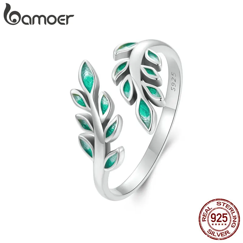 BAMOER 925 Sterling Silver Marquise Shape Open Leaf Rings Olive Leaf Rings Unique Jewelry Gifts for Women Mother Mom Wife Girls
BAMOER 925 Sterling Silver Marquise Shape Open Leaf Rings Olive Leaf Rings Unique Jewelry Gifts for Women Mother Mom Wife Girls