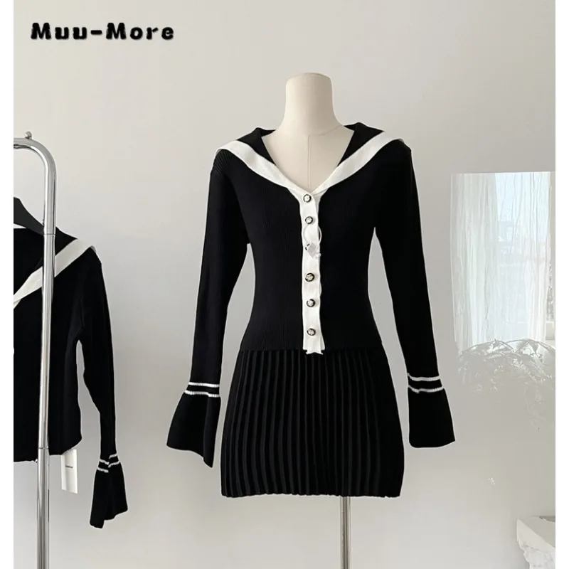 Women Vintage Sweet Long Sleeve Patchwork Slim Fit Mini Dresses 2023 Autumn Winter Elegant Casual V-neck Knitting A-Line Dress
Women Vintage Sweet Long Sleeve Patchwork Slim Fit Mini Dresses 2023 Autumn Winter Elegant Casual V-neck Knitting A-Line Dress