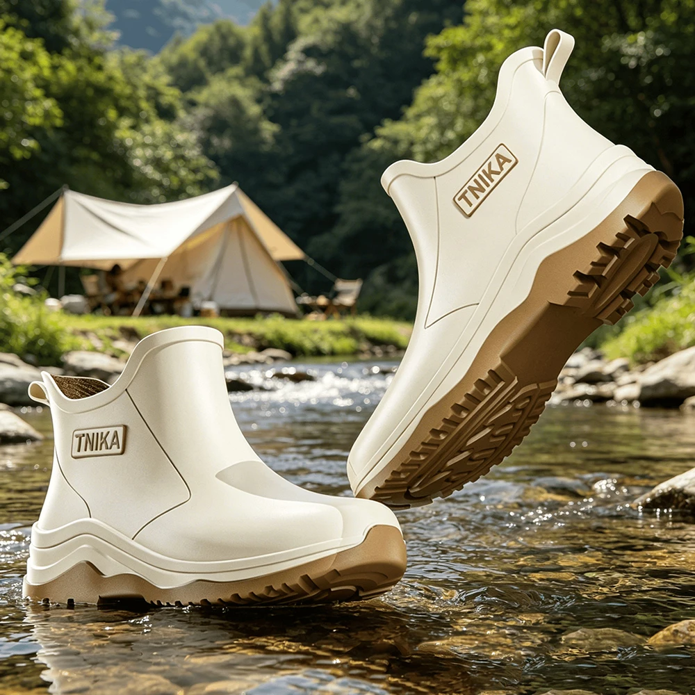 Men's Short Tube Rain Boots Anti-slip Fishing Outdoor Riding PVC Material Comfortable Breathable Fashion Korean Style Rain Shoes
Men's Short Tube Rain Boots Anti-slip Fishing Outdoor Riding PVC Material Comfortable Breathable Fashion Korean Style Rain Shoes