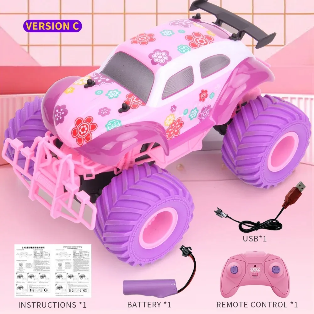 2.4G large off-road wheel high-speed remote control car, pink electric remote control car, girl toy gift
2.4G large off-road wheel high-speed remote control car, pink electric remote control car, girl toy gift