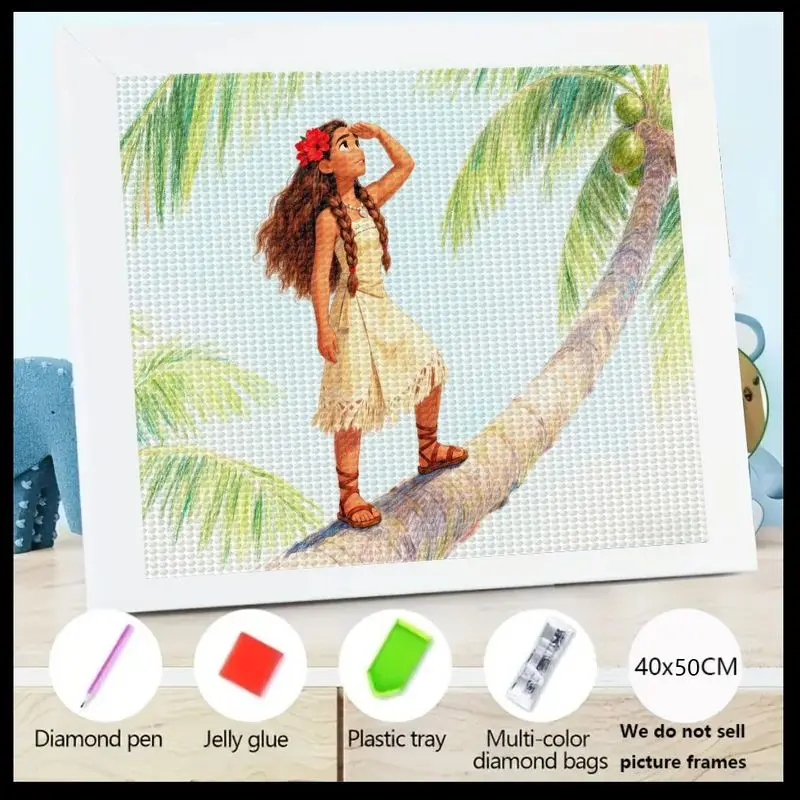 1PC Moana Princess Adventure 5D Full Drill DIY Diamond Painting Kit, Tropical Island Scene Rhinestone Art Gem Painting Set, Crys
1PC Moana Princess Adventure 5D Full Drill DIY Diamond Painting Kit, Tropical Island Scene Rhinestone Art Gem Painting Set, Crys
