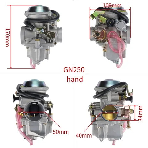 คาร์บูเรเตอร์รถจักรยานยนต์ GN250 300cc-400cc สำหรับ Suzuki GN300 Dr250 Dr 250 Yamaha Sr250 Roketa Jianshe JS400-7 Hensim HS400 Scout