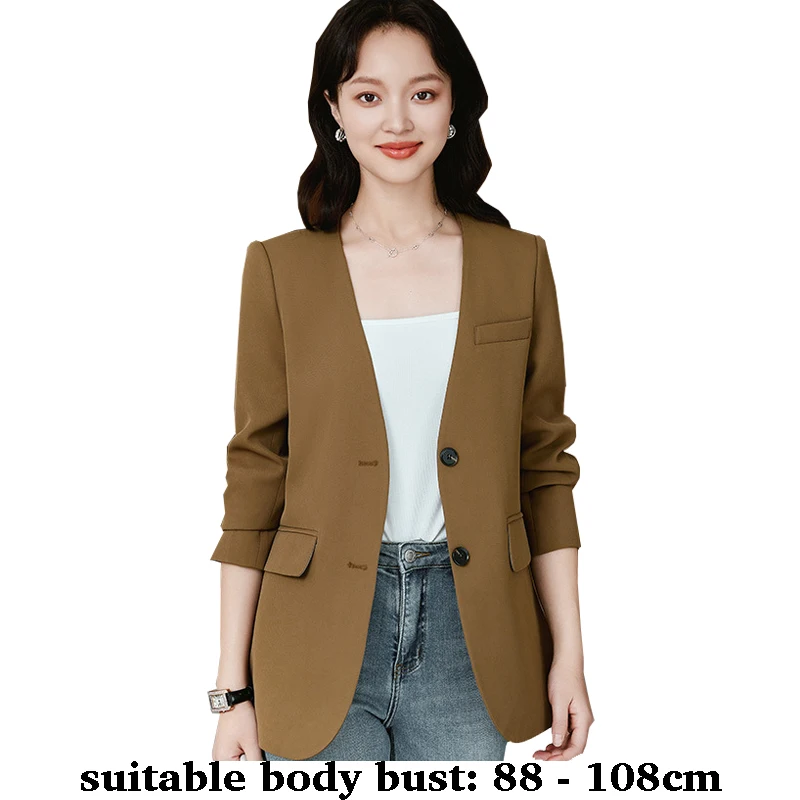 Высококачественный длинный блейзер для женщин с двумя пуговицами и V-образным вырезом, новинка осени-зимы 2025, элегантная офисная одежда бежевого, черного, коричневого цвета
Высококачественный длинный блейзер для женщин с двумя пуговицами и V-образным вырезом, новинка осени-зимы 2025, элегантная офисная одежда бежевого, черного, коричневого цвета