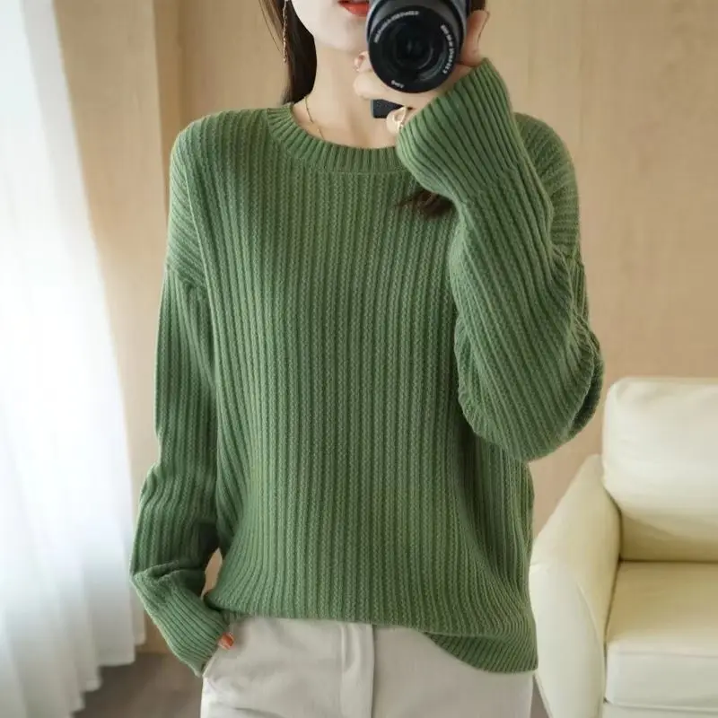 Autumn Winter Women Thicken Base Sweater Korean Fashion Loose O-Neck Knitted Pullover Casual Bottoming Street-wear U1055
Autumn Winter Women Thicken Base Sweater Korean Fashion Loose O-Neck Knitted Pullover Casual Bottoming Street-wear U1055