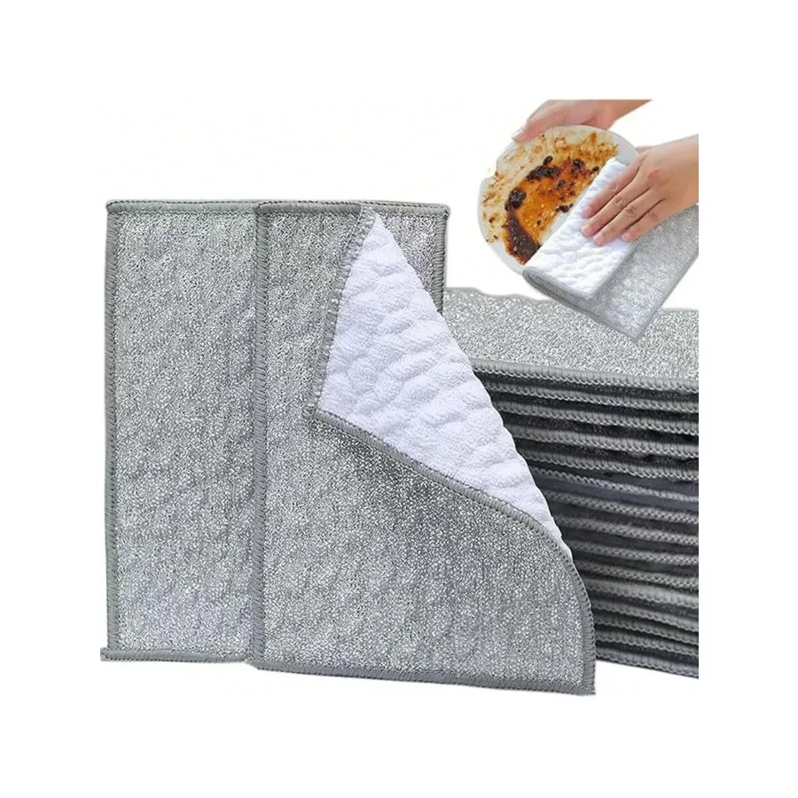 10PCS Double Wet And Dry Wire Dishcloth, Multipurpose Cleaning Cloths, Non-Scratch, Powerful Cookware Cleaning, Stainless Steel
10PCS Double Wet And Dry Wire Dishcloth, Multipurpose Cleaning Cloths, Non-Scratch, Powerful Cookware Cleaning, Stainless Steel