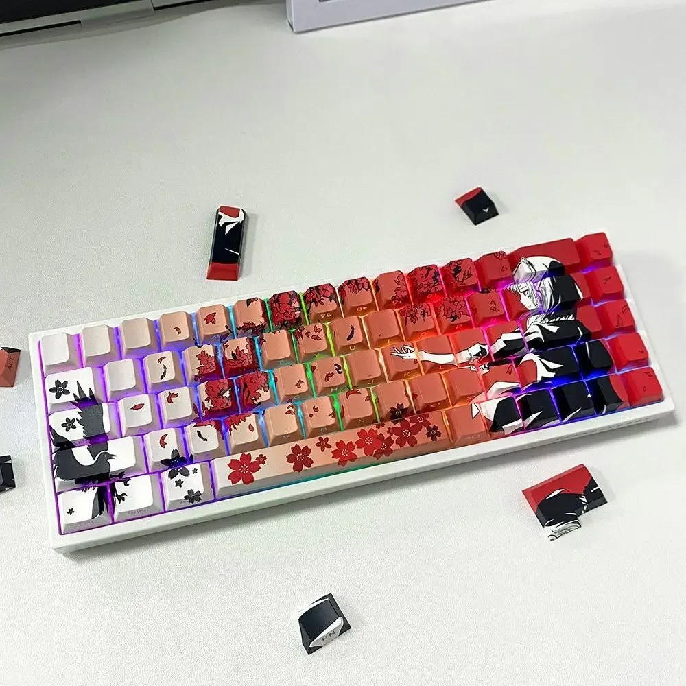 129 keys Original side engraved transparent keycap Sakura custom PBT thermal sublimation
129 keys Original side engraved transparent keycap Sakura custom PBT thermal sublimation