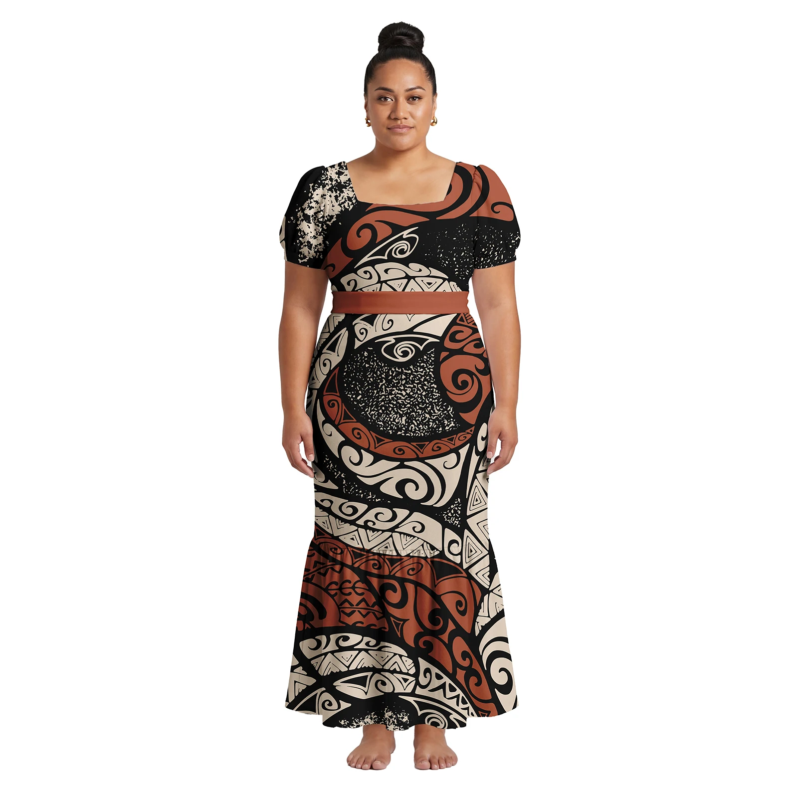 Beach Tribal Samoan Dress Oversize Polynesian Ladies Holiday Clothes Hawaiian Women Trendy Square Neck Sashes Mermaid Long Dress
Beach Tribal Samoan Dress Oversize Polynesian Ladies Holiday Clothes Hawaiian Women Trendy Square Neck Sashes Mermaid Long Dress