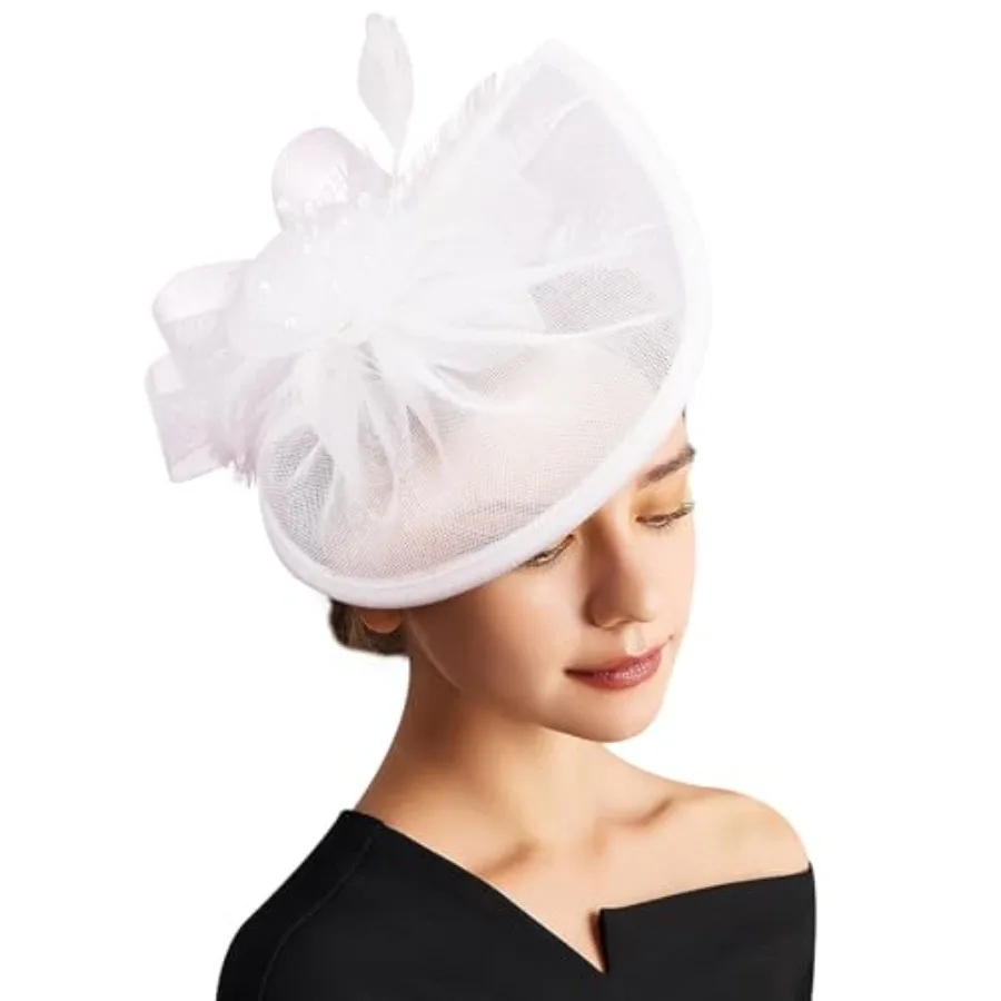 DRESHOW Women Fascinator Hats Tea Party Hat Vintage Pillbox Hat Headband for Cocktail
DRESHOW Women Fascinator Hats Tea Party Hat Vintage Pillbox Hat Headband for Cocktail