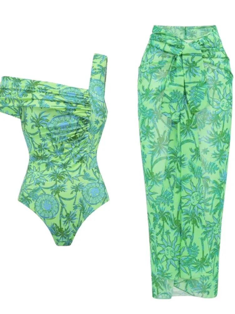 Bikini Bodysuit Swimwear Women With Skirt Bathing Suit Summer New Ruffle Splice Print Beachwear Holiday Bikini Cover Ups Outfits
Bikini Bodysuit Swimwear Women With Skirt Bathing Suit Summer New Ruffle Splice Print Beachwear Holiday Bikini Cover Ups Outfits