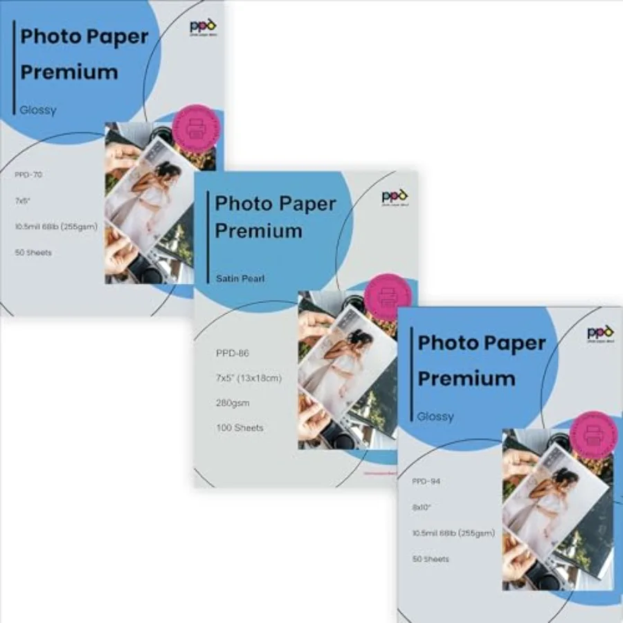 Satin Luster and Glossy Photo Paper Professional Pgotographer Grade Packs 50 and 100 Sheets Bundle of 3
Satin Luster and Glossy Photo Paper Professional Pgotographer Grade Packs 50 and 100 Sheets Bundle of 3