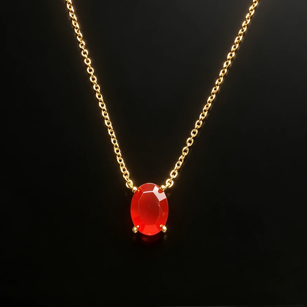 Elgant Natural Red Agate Pendant 925 Sterling Silver Gemstone 8*10mm Yellow Gold Fine Jewelry for Women Engagment Party Gift
Elgant Natural Red Agate Pendant 925 Sterling Silver Gemstone 8*10mm Yellow Gold Fine Jewelry for Women Engagment Party Gift