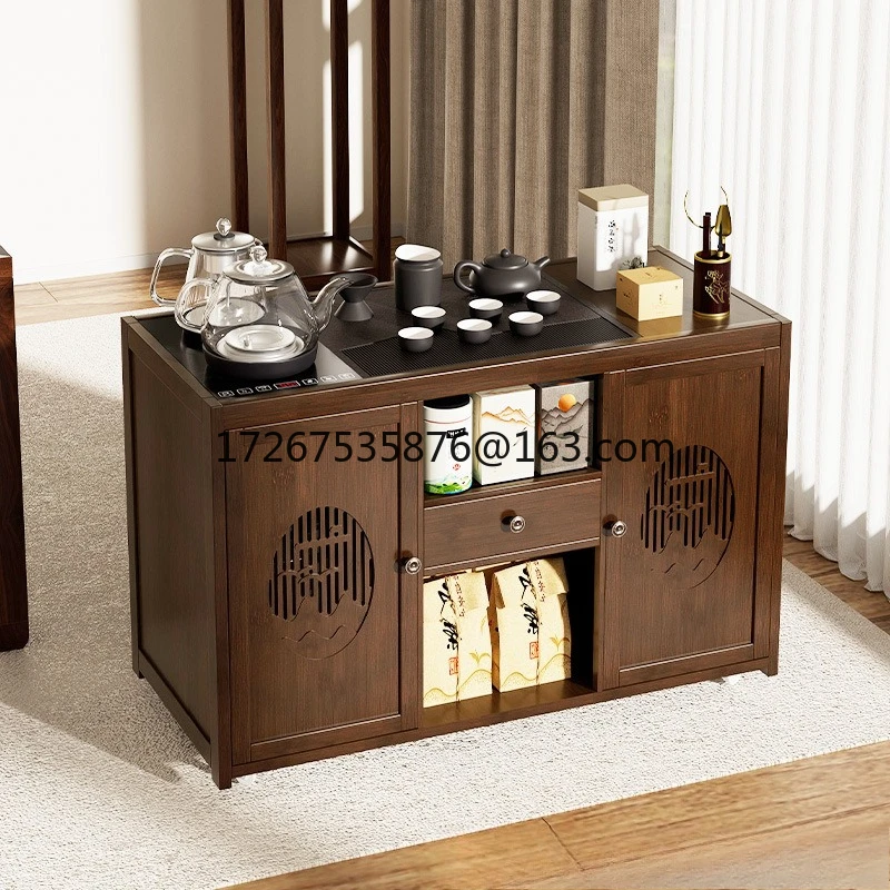 New Chinese-style mobile tea table, home car with wheels, balcony, living room, kettle, integrated tea cabinet
New Chinese-style mobile tea table, home car with wheels, balcony, living room, kettle, integrated tea cabinet