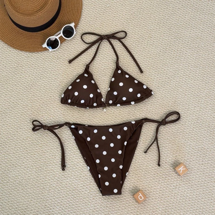 Summer Sexy Women Bikinis Aesthetic Halter 2000s Beach Sexy Clothes Gyaru Polka Dot Bandage Bikini Set Girly Coquettish Swimwear
Summer Sexy Women Bikinis Aesthetic Halter 2000s Beach Sexy Clothes Gyaru Polka Dot Bandage Bikini Set Girly Coquettish Swimwear