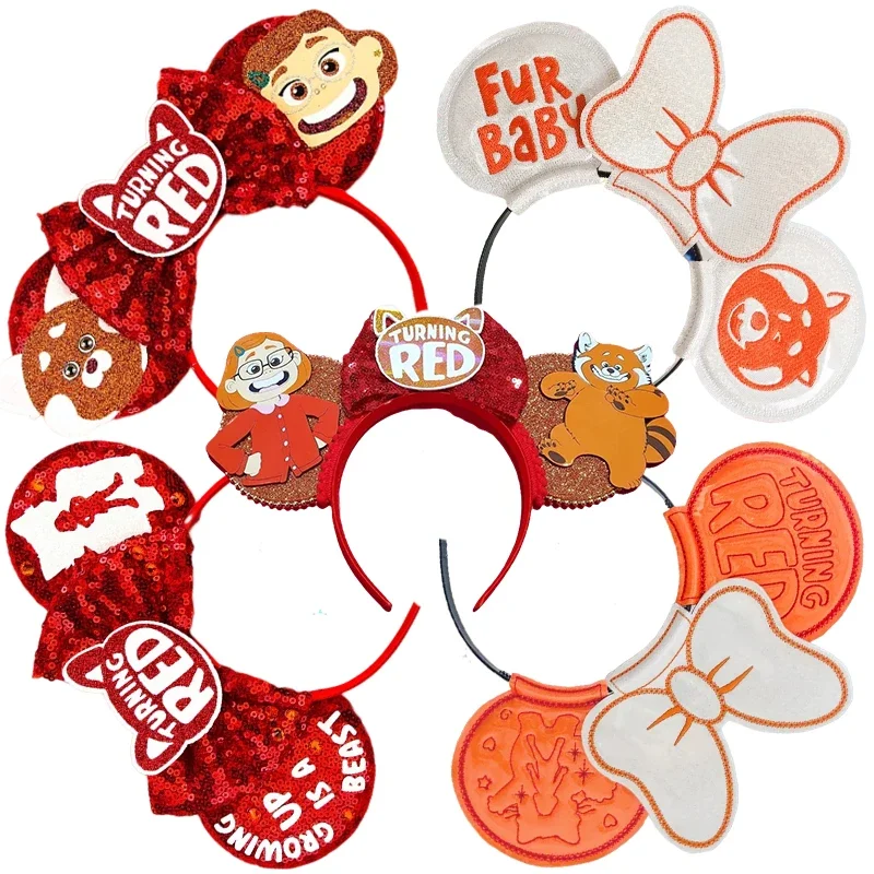 Disney Turning Red Hair Accessories Women Meilin Lee Ears Headbands Girls Red Panda Hairband Sequins Bow Headwear Kids Halloween
Disney Turning Red Hair Accessories Women Meilin Lee Ears Headbands Girls Red Panda Hairband Sequins Bow Headwear Kids Halloween