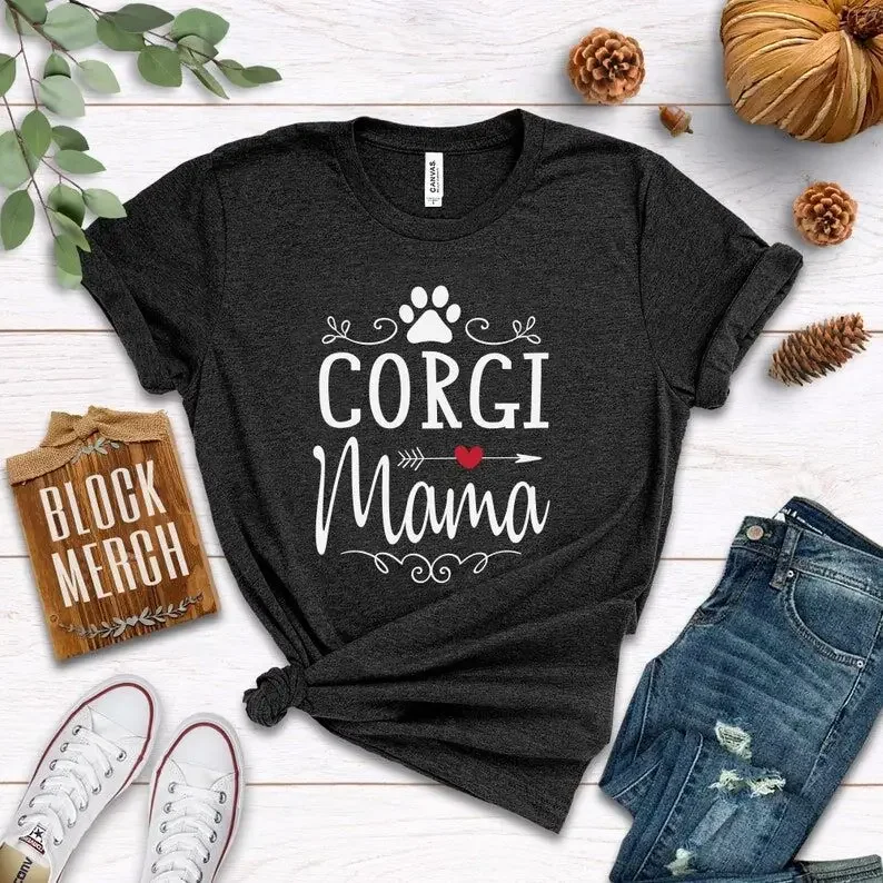 Corgi Mama Shirt Women Cotton Harajuku Funny Graphic Mom Female Clothing O Neck Tshirts Streetwear 100% cotton Drop shipping
Corgi Mama Shirt Women Cotton Harajuku Funny Graphic Mom Female Clothing O Neck Tshirts Streetwear 100% cotton Drop shipping