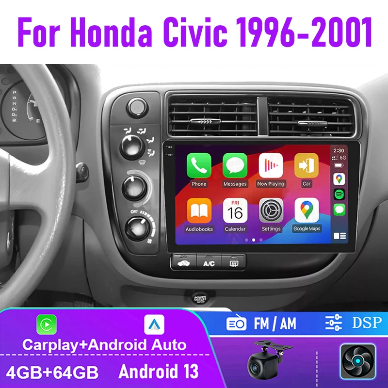 9" 4+64GB For Honda Civic 1996-2001 Apple Carplay Android 13 Car Stereo Radio Wireless Head Unit GPS Navi BT
9" 4+64GB For Honda Civic 1996-2001 Apple Carplay Android 13 Car Stereo Radio Wireless Head Unit GPS Navi BT