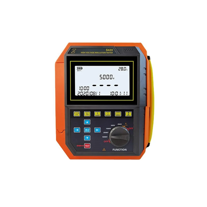 High Accuracy TID Power S420 Insulation Resistance Tester Megohmmeter LCD Display 500V-5kV Testing Voltage for Efficient
High Accuracy TID Power S420 Insulation Resistance Tester Megohmmeter LCD Display 500V-5kV Testing Voltage for Efficient
