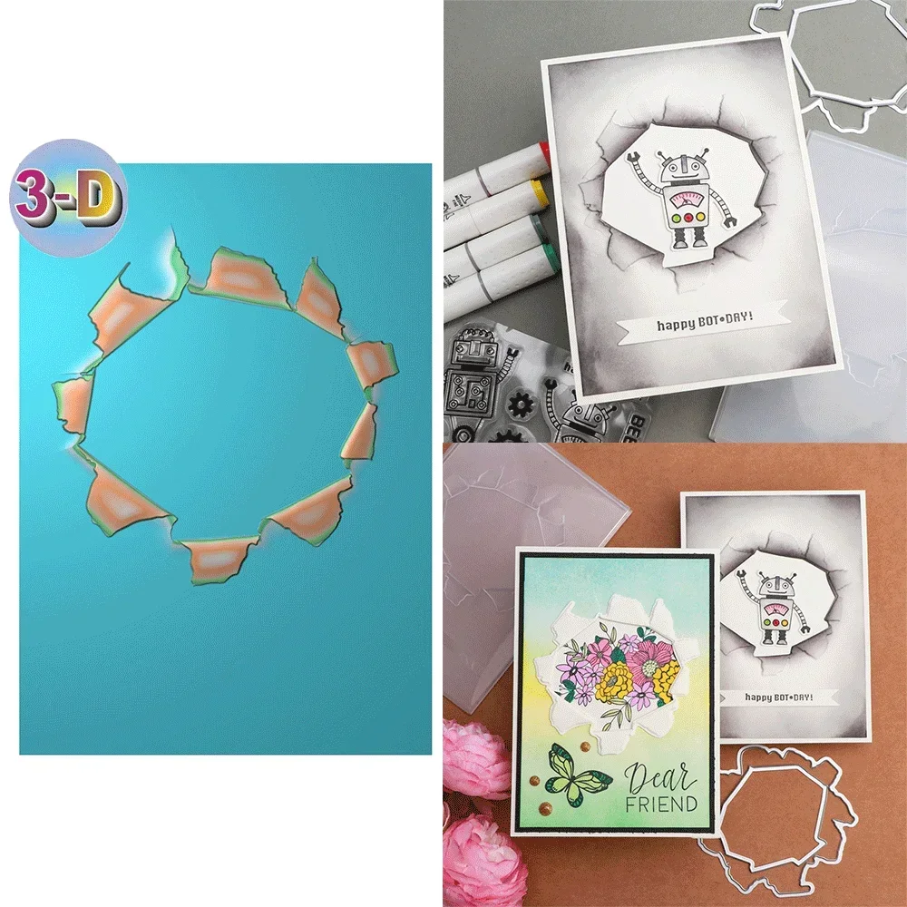Torn Aperture 3D Embossing Folder and Matching Dies for Adding Textured Detail To Paper Crafting Card Making Supplies
Torn Aperture 3D Embossing Folder and Matching Dies for Adding Textured Detail To Paper Crafting Card Making Supplies