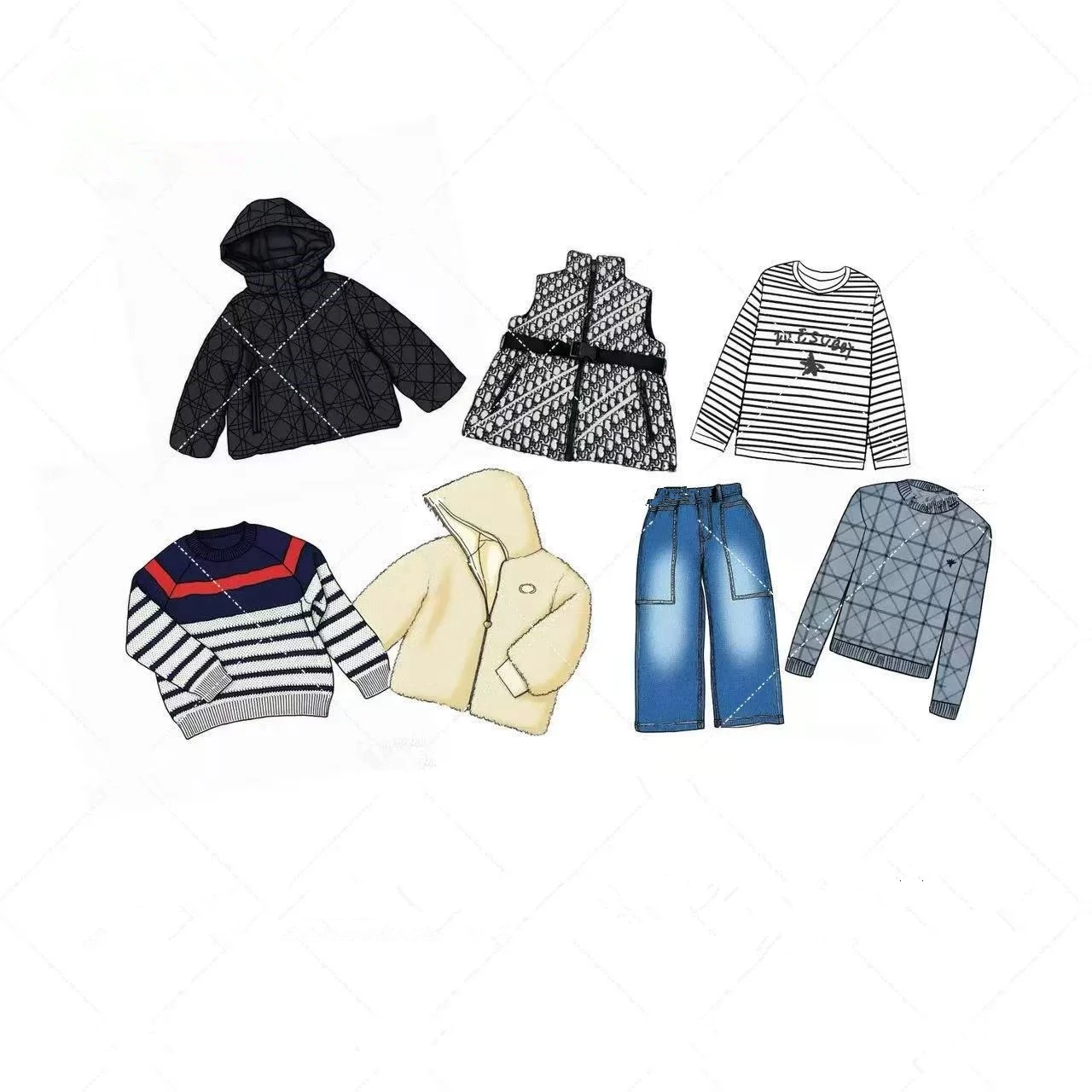 2025 Autumn/Winter New Collection Children's Warm Down Jacket Down Vest Knitted Sweater Long Sleeve Top Versatile Cowboy Pants
2025 Autumn/Winter New Collection Children's Warm Down Jacket Down Vest Knitted Sweater Long Sleeve Top Versatile Cowboy Pants