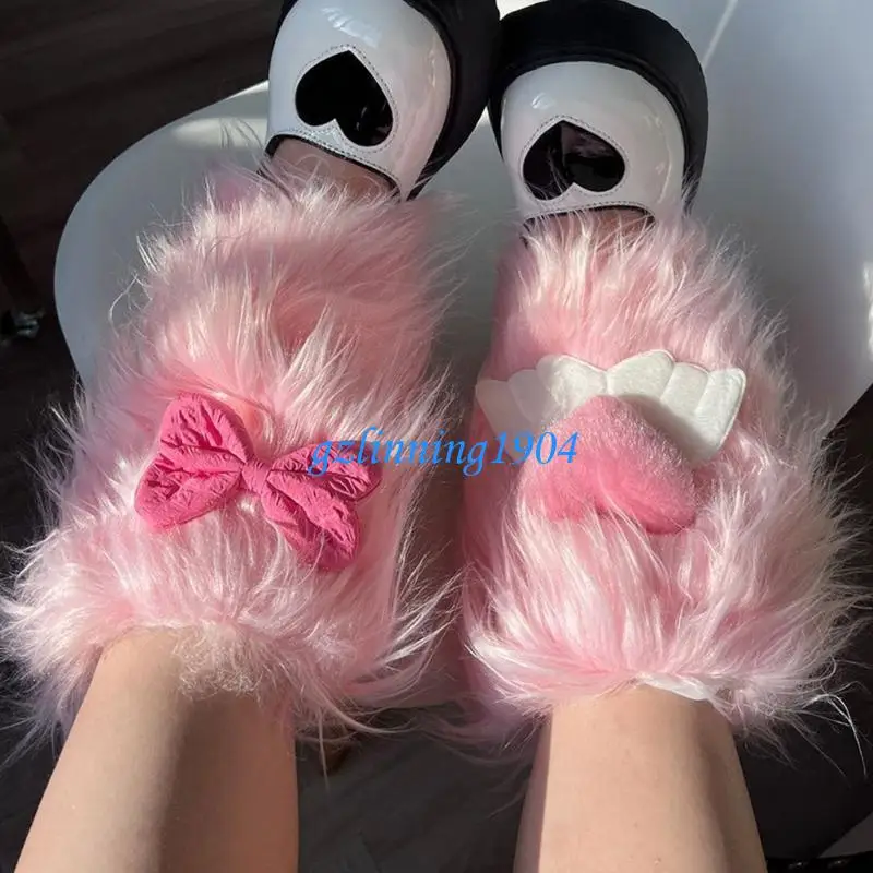 L5YD Winter Leg Warmers for Women Pink Furry Boot Covers with Heart and Bowknot
L5YD Winter Leg Warmers for Women Pink Furry Boot Covers with Heart and Bowknot