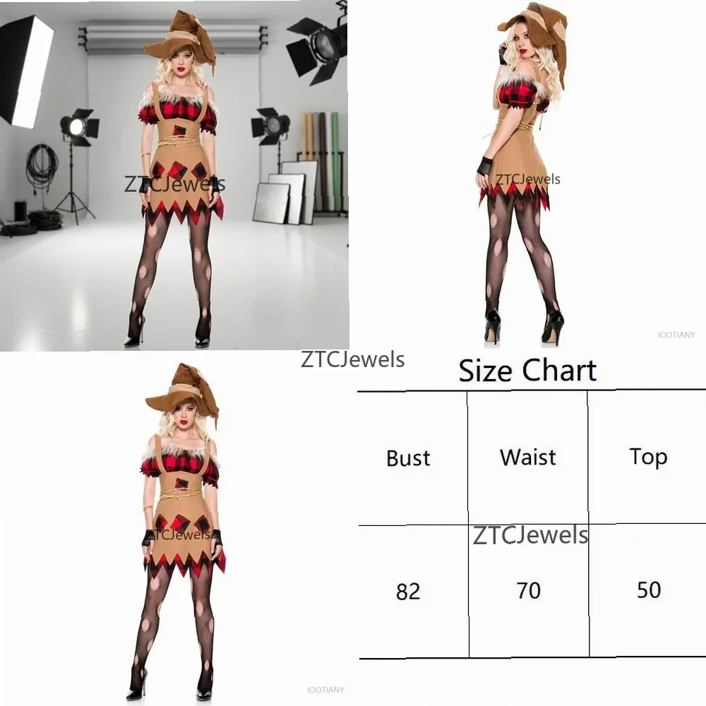 Sexy Red Plaid Scarecrow Witch Cosplay Costume Halloween Carnival Party Dress Role Play Suits
Sexy Red Plaid Scarecrow Witch Cosplay Costume Halloween Carnival Party Dress Role Play Suits
