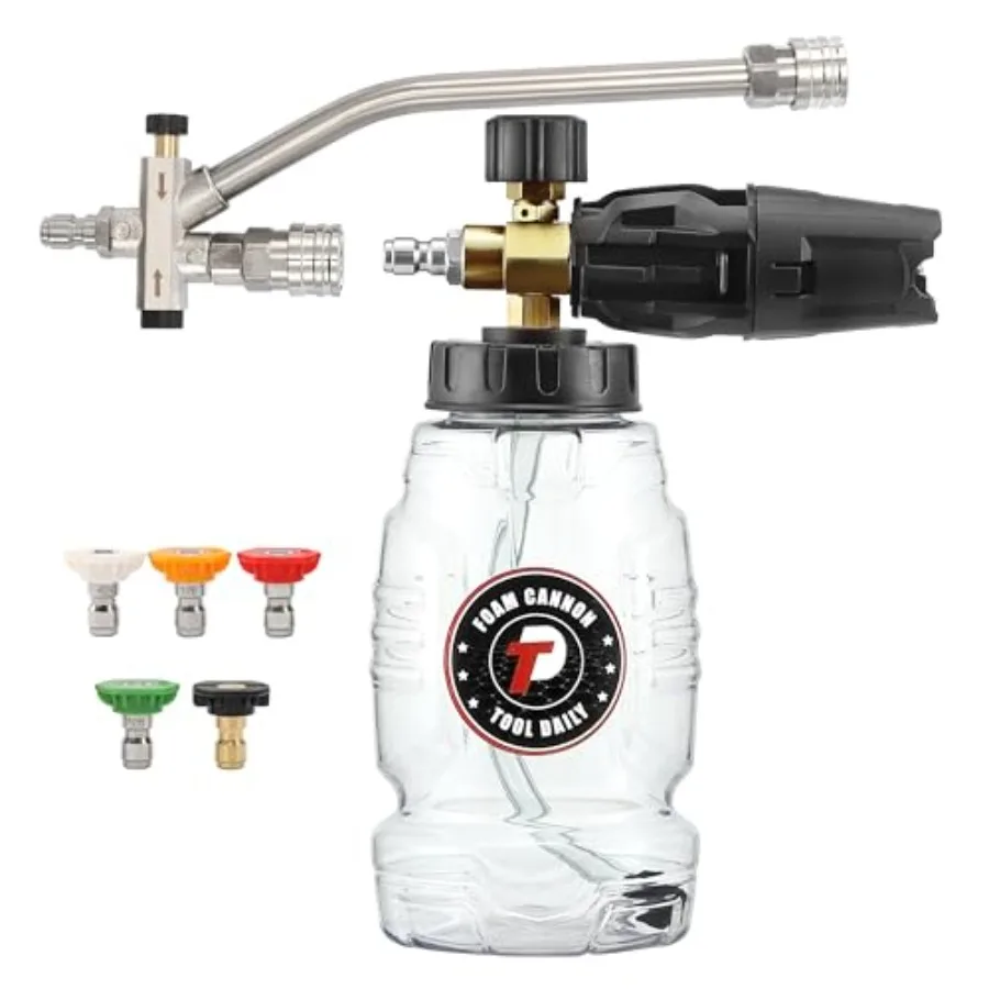 Tool Daily Pressure Washer Foam Cannon with Dual Connector Accessory Double Tip Attachment for Soap Cannon 5 Power Washer Nozzl
Tool Daily Pressure Washer Foam Cannon with Dual Connector Accessory Double Tip Attachment for Soap Cannon 5 Power Washer Nozzl
