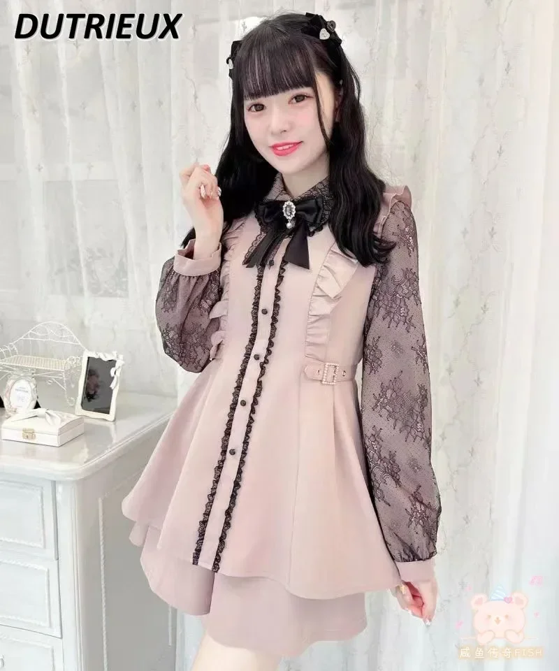 Rojita 2 Piece Sets Womens Outfits New Lace Stitching Flying Sleeve Mine Series Mass-Produced Dress and Base Shorts Suit
Rojita 2 Piece Sets Womens Outfits New Lace Stitching Flying Sleeve Mine Series Mass-Produced Dress and Base Shorts Suit