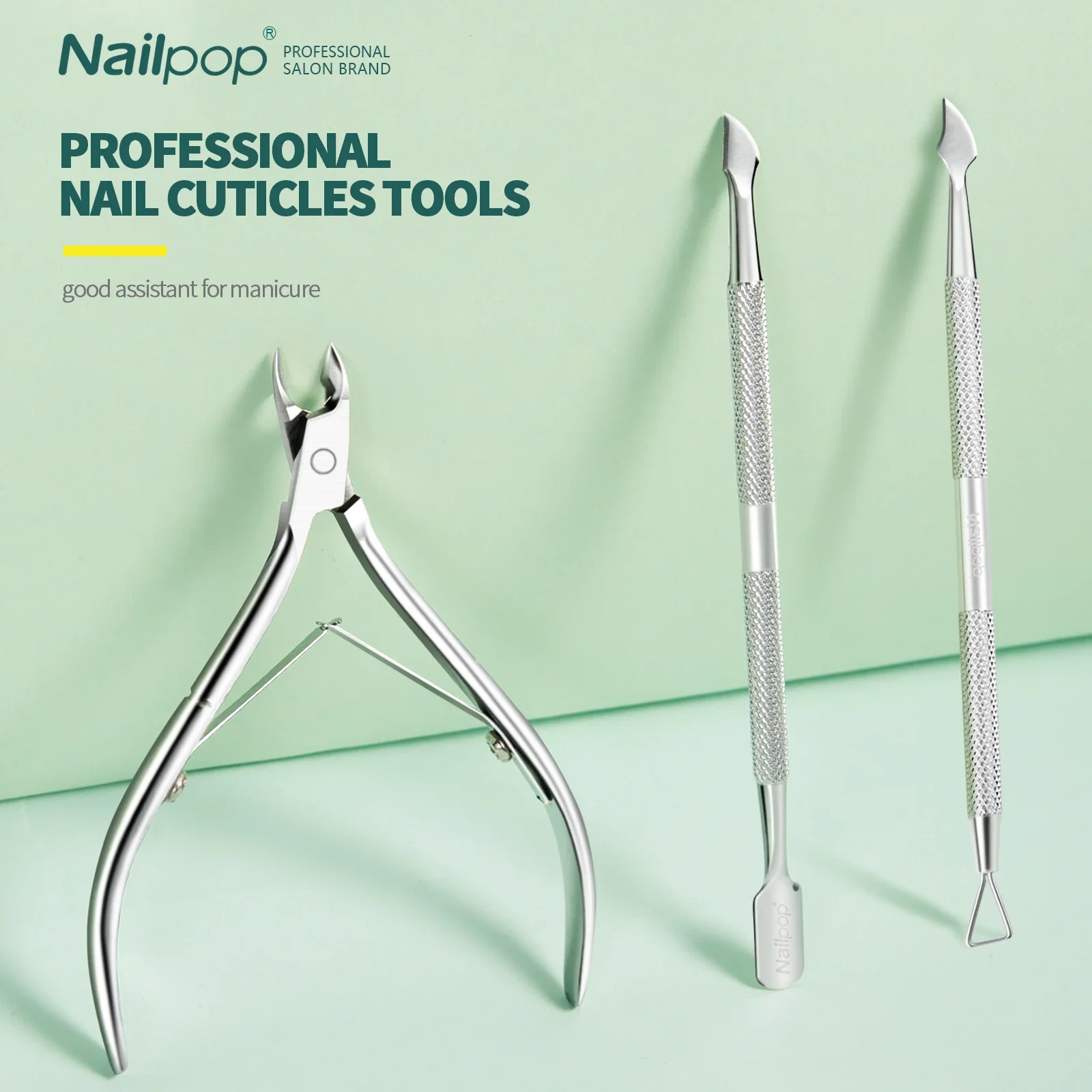 Nailpop Nail Cuticle Scissors Stainless Steel Manicure Pedicure Trimmer and Pusher Silver Dead Skin Scissor Nipper Clipper Tool
Nailpop Nail Cuticle Scissors Stainless Steel Manicure Pedicure Trimmer and Pusher Silver Dead Skin Scissor Nipper Clipper Tool