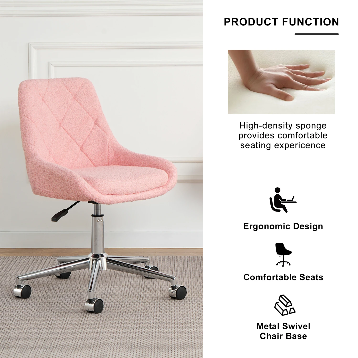 Modern teddy velvet fabric golden leg living room furniture dining chair, electroplated five-claw chair legs, soft and comfortab
Modern teddy velvet fabric golden leg living room furniture dining chair, electroplated five-claw chair legs, soft and comfortab