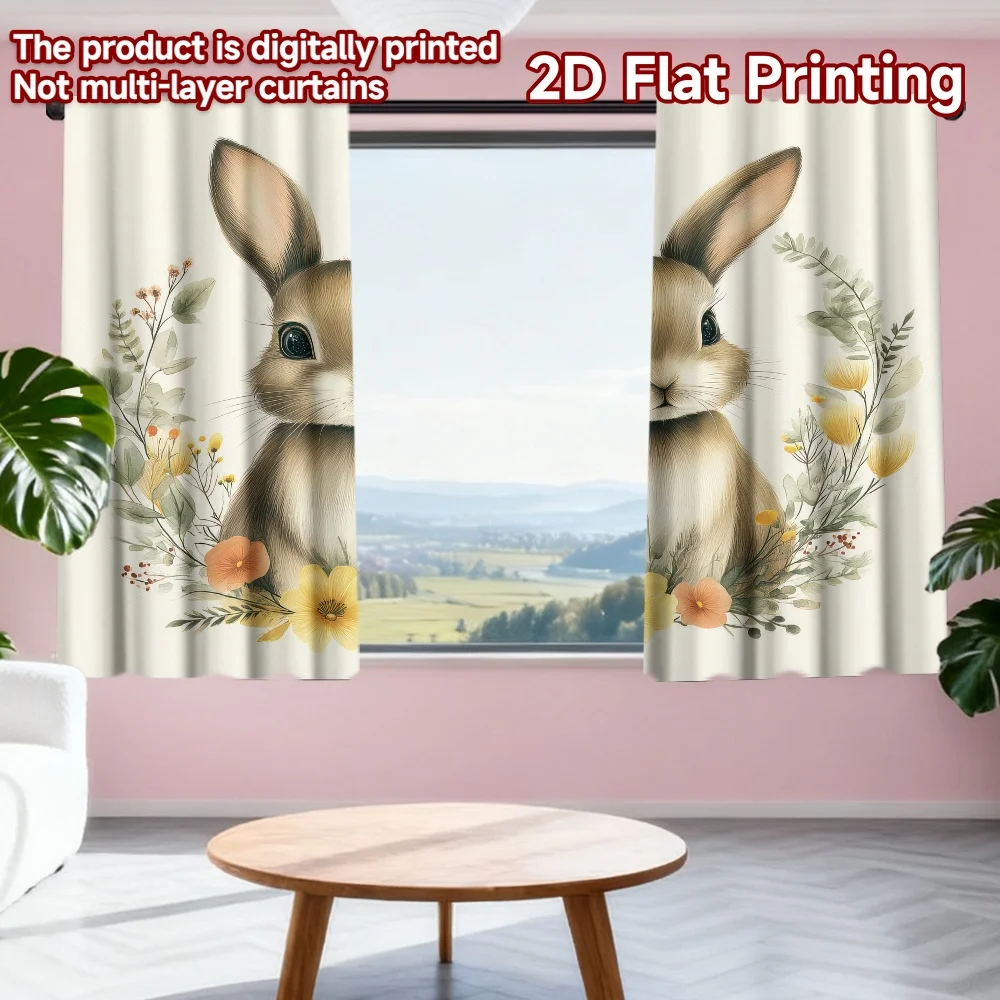 2D flat printing 2pcs Party Curtains Easter Bunny with Flowers(1) Digital Printed Polyester Drapes Seasonal Party & Holiday
2D flat printing 2pcs Party Curtains Easter Bunny with Flowers(1) Digital Printed Polyester Drapes Seasonal Party & Holiday